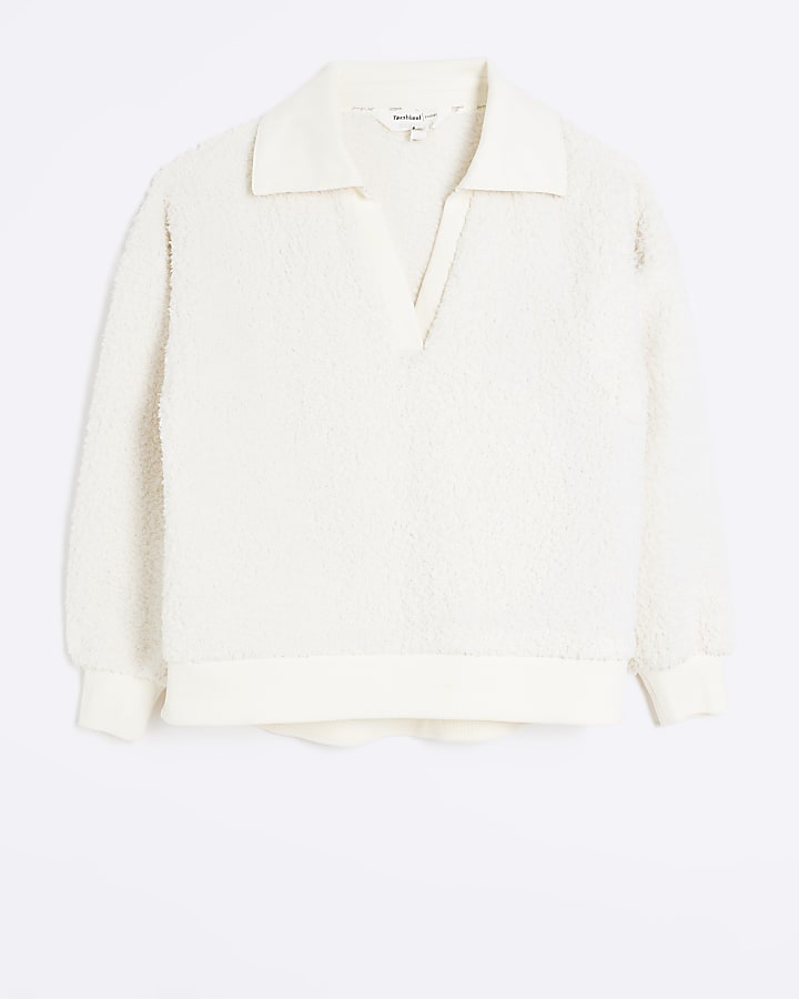 Cream borg sweatshirt