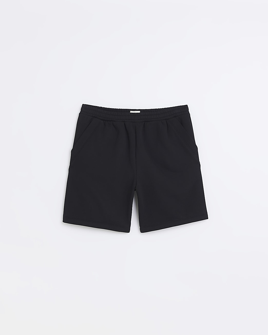 Black regular fit jersey shorts