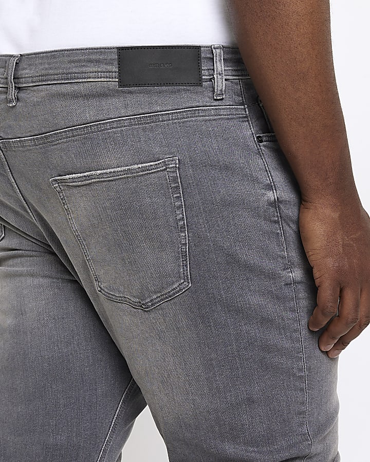 Big & Tall slim fit grey jeans