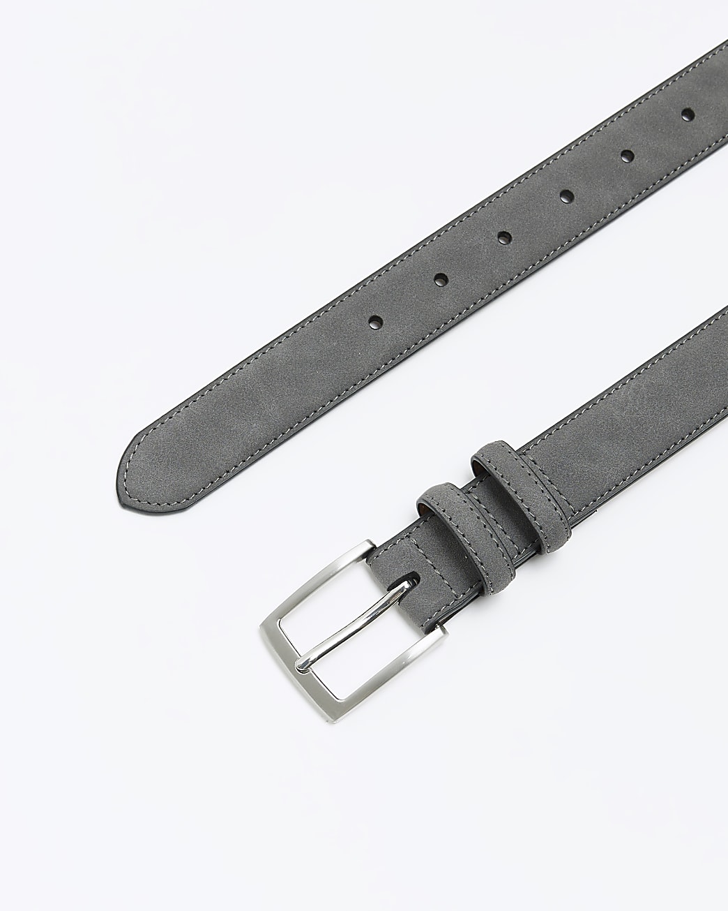 Grey suede belt