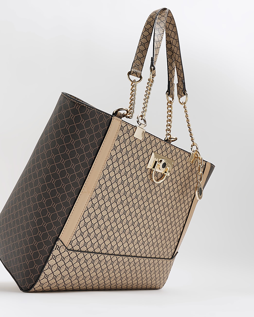 BROWN RI MONOGRAM TOTE BAG