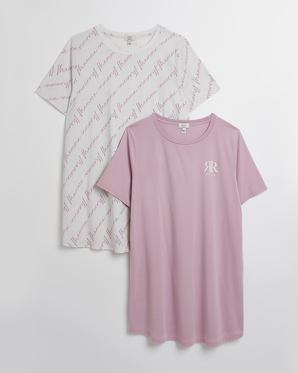 White maternity pyjama t-shirt multipack