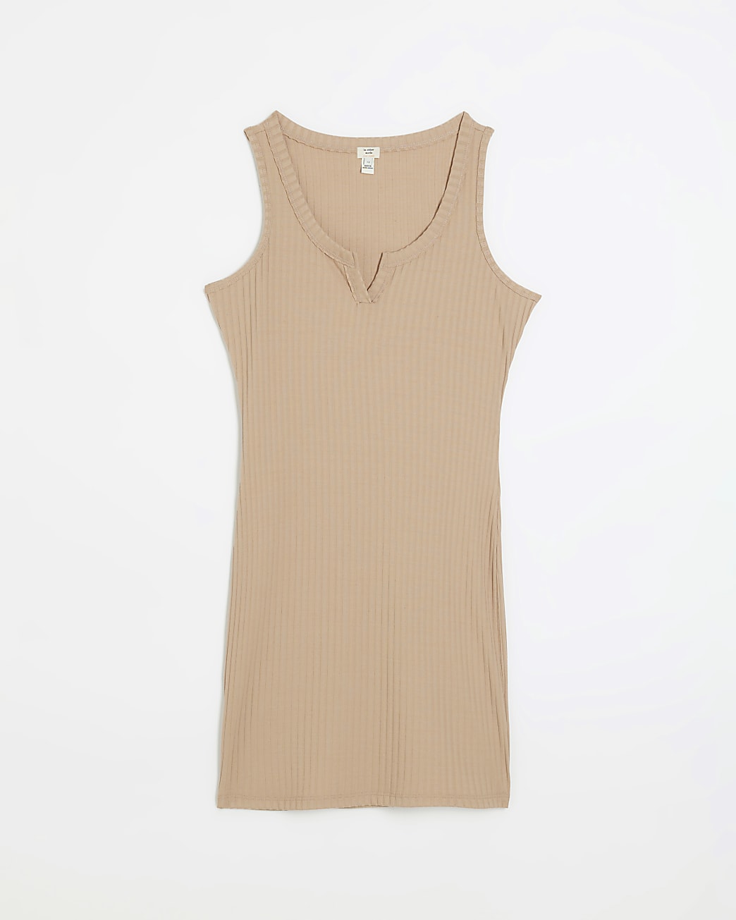 Beige Bodycon Mini Dress