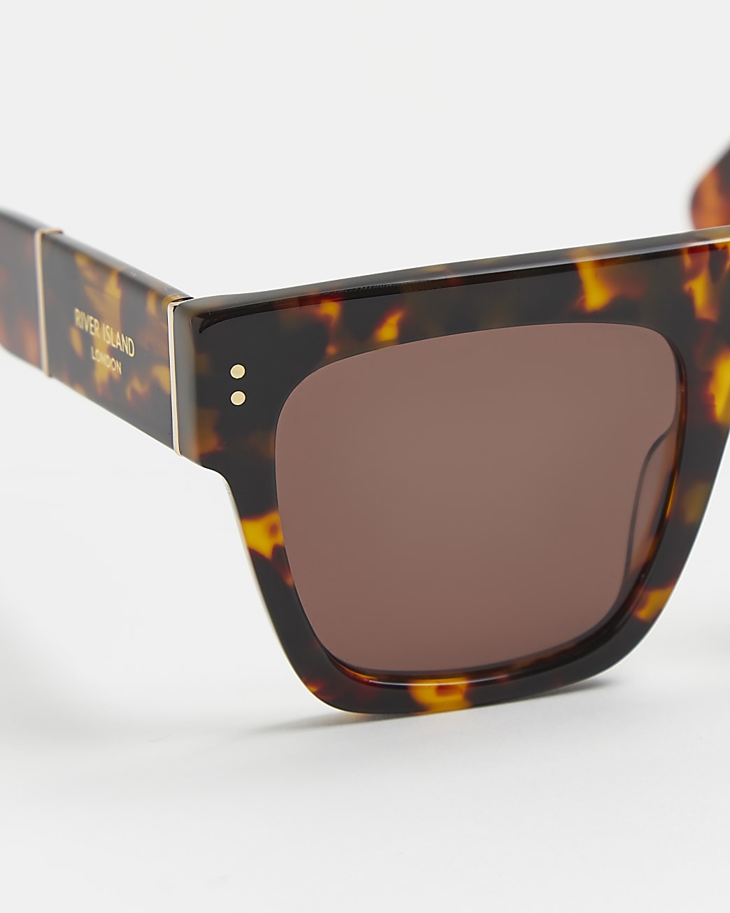 Brown tortoiseshell oversized sunglasses