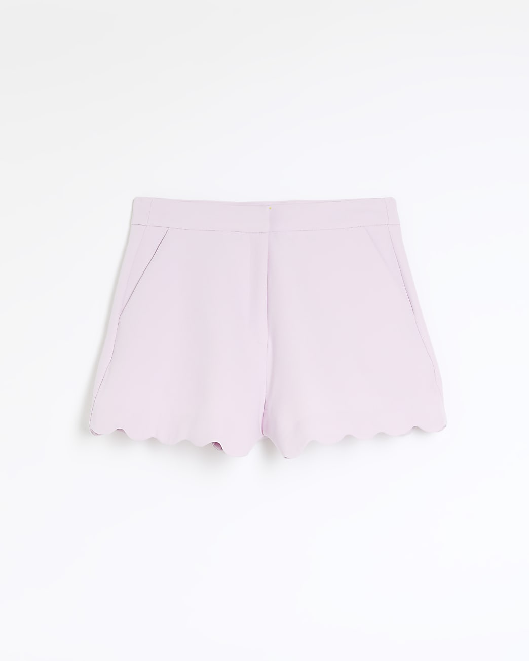 Pink scallop hem shorts