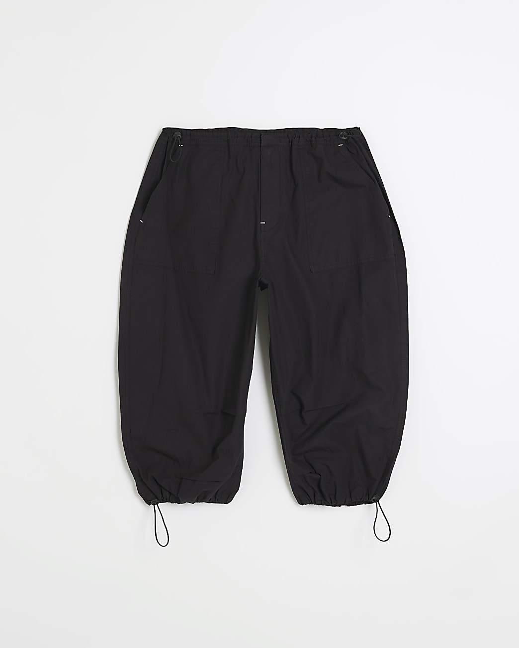 Black cropped capri trousers