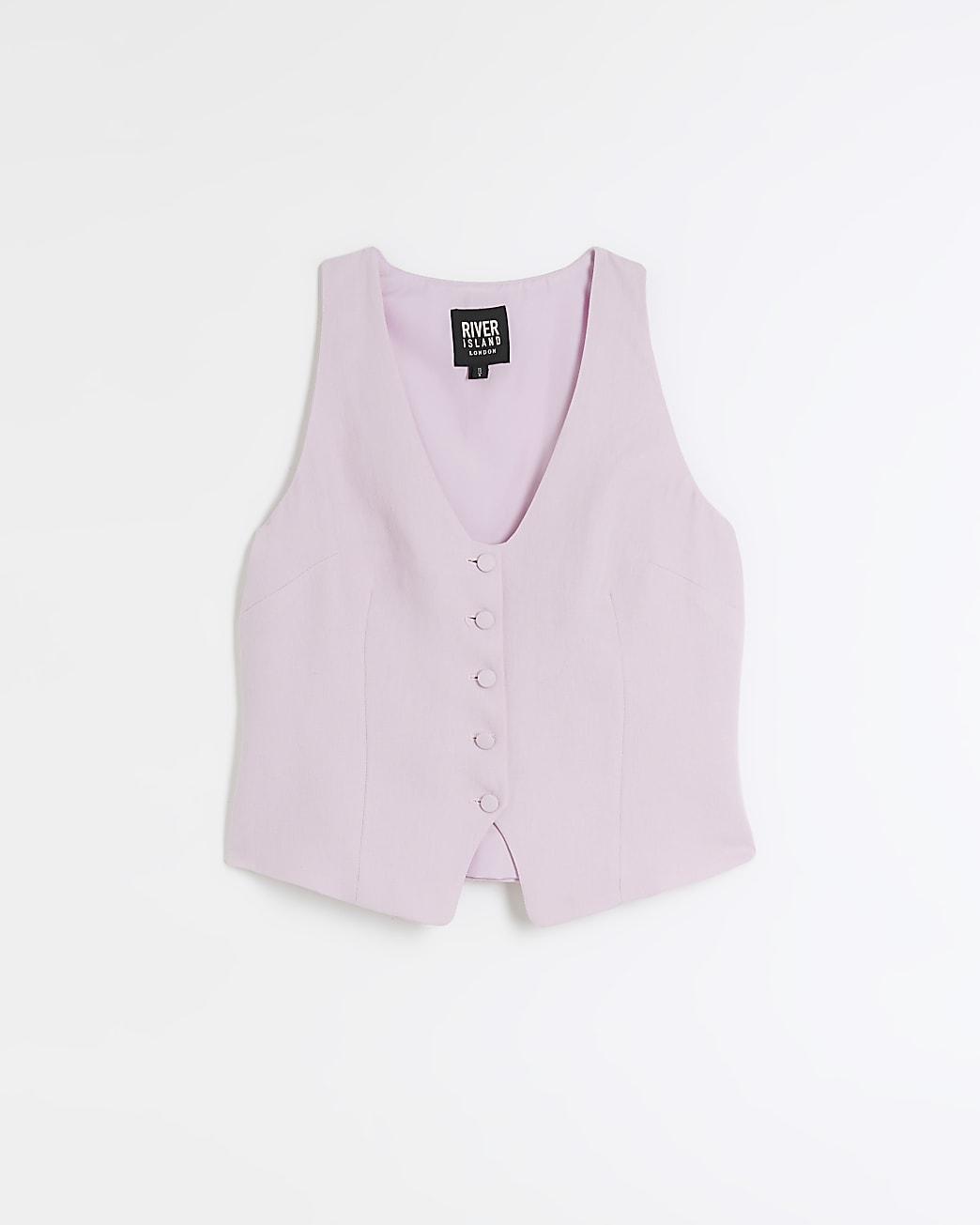 Purple linen blend waistcoat
