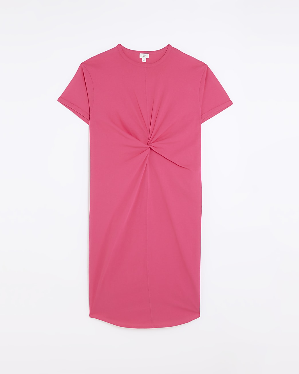 Plus pink twist midi dress