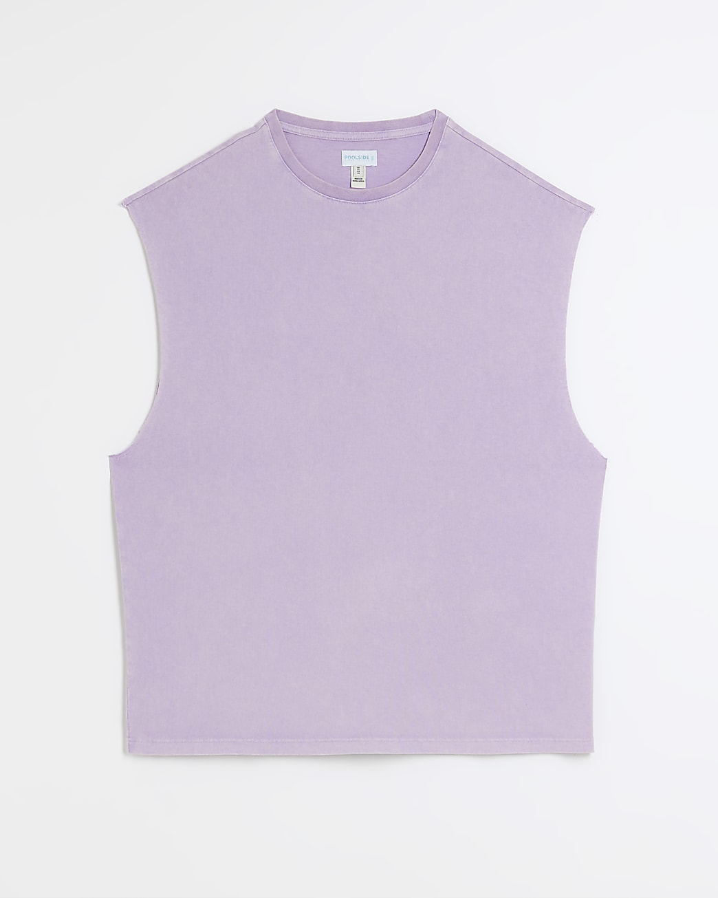 Purple regular fit washed vest