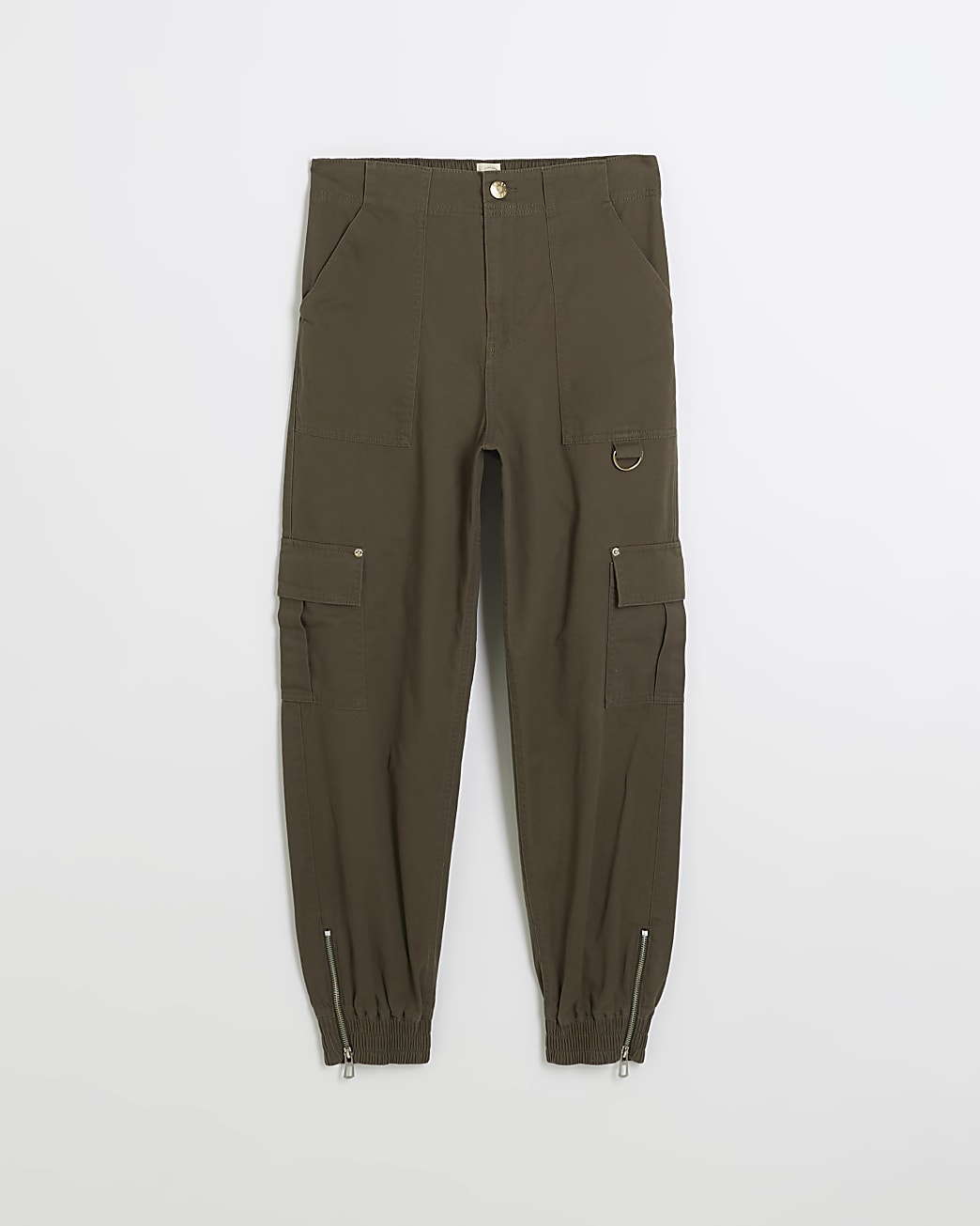 Khaki cargo trousers