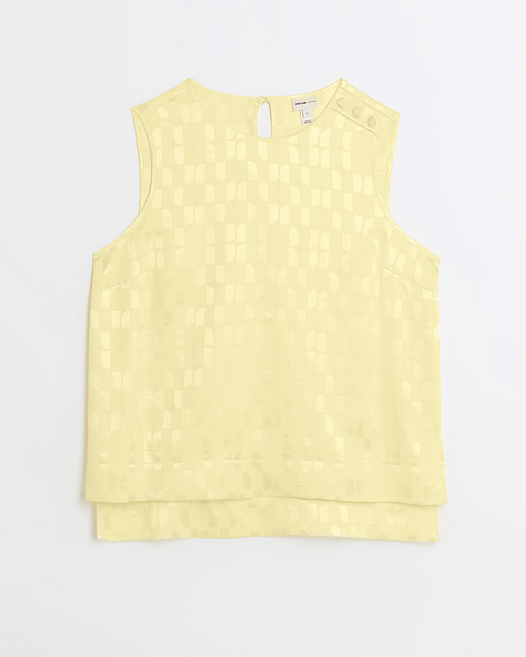 Yellow satin tank top
