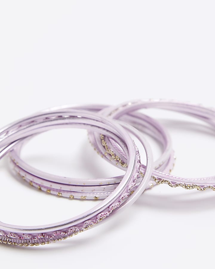 Girls pink bangle bracelet 3 pack