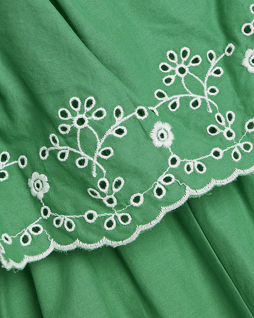 Green Broderie Playsuit