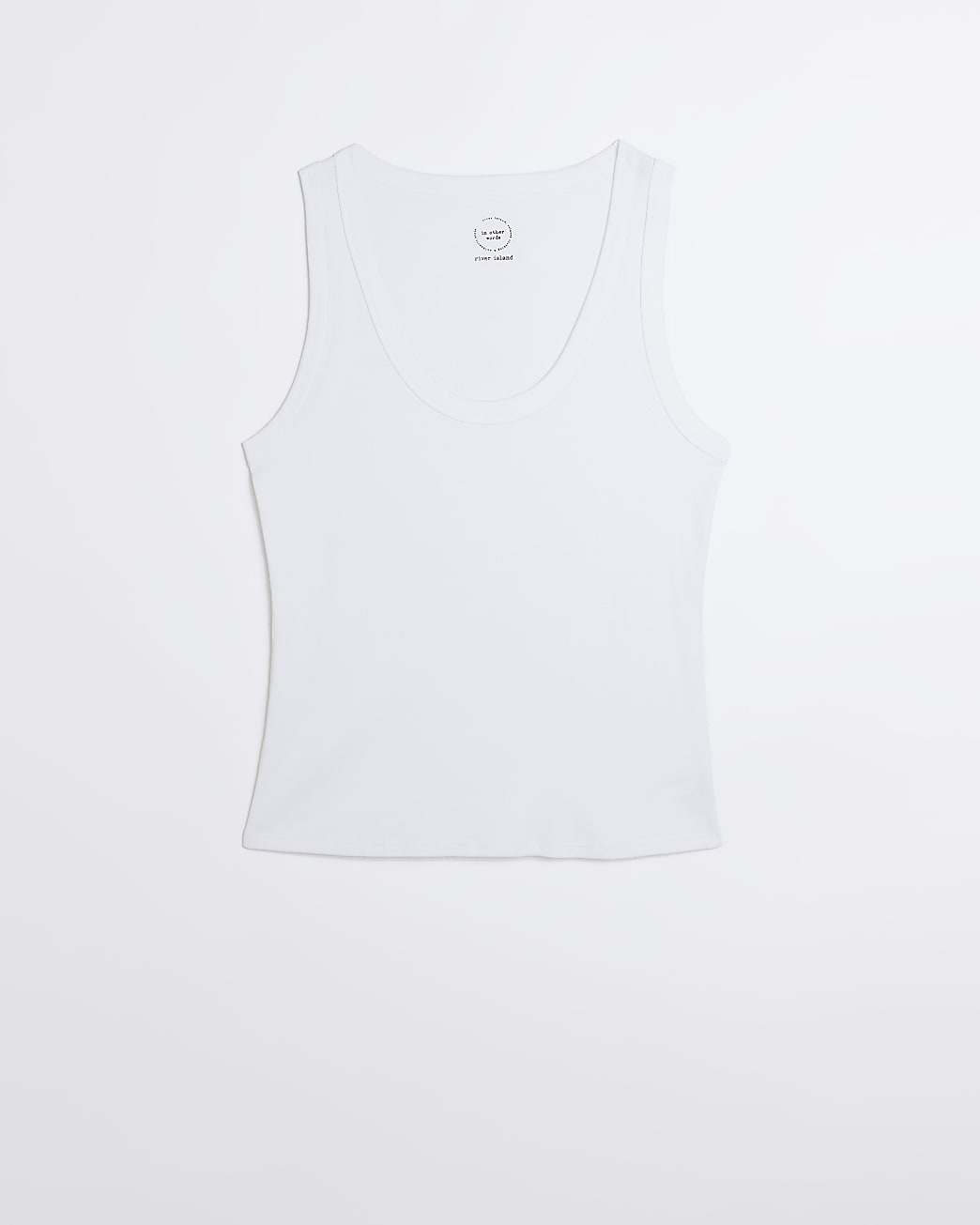 Plus white scoop neck tank top