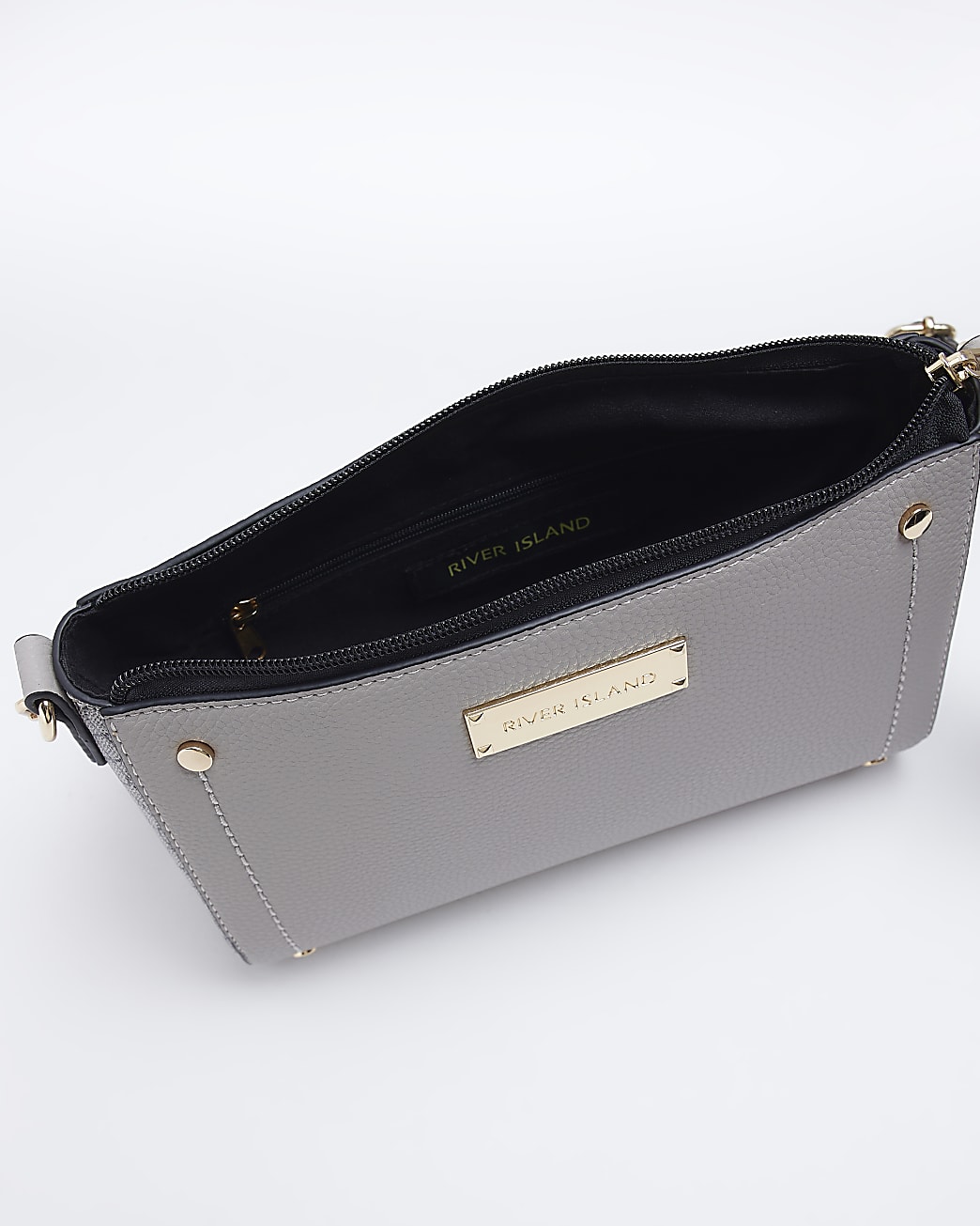 Grey RI monogram cross body bag