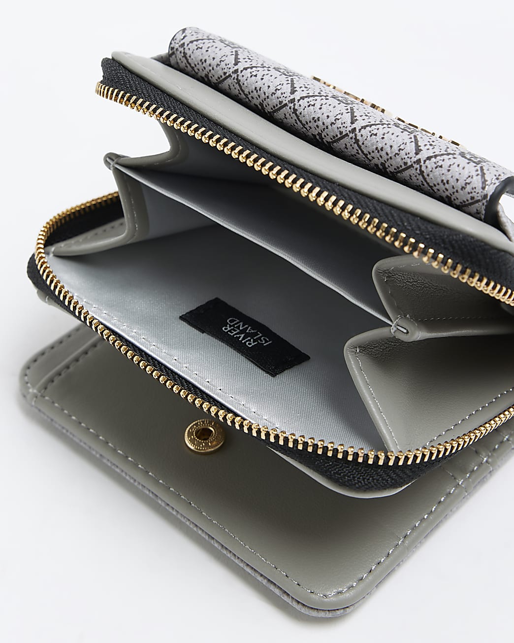 Grey RI monogram mini purse