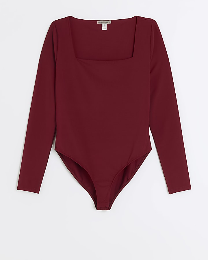 Red long sleeve bodysuit