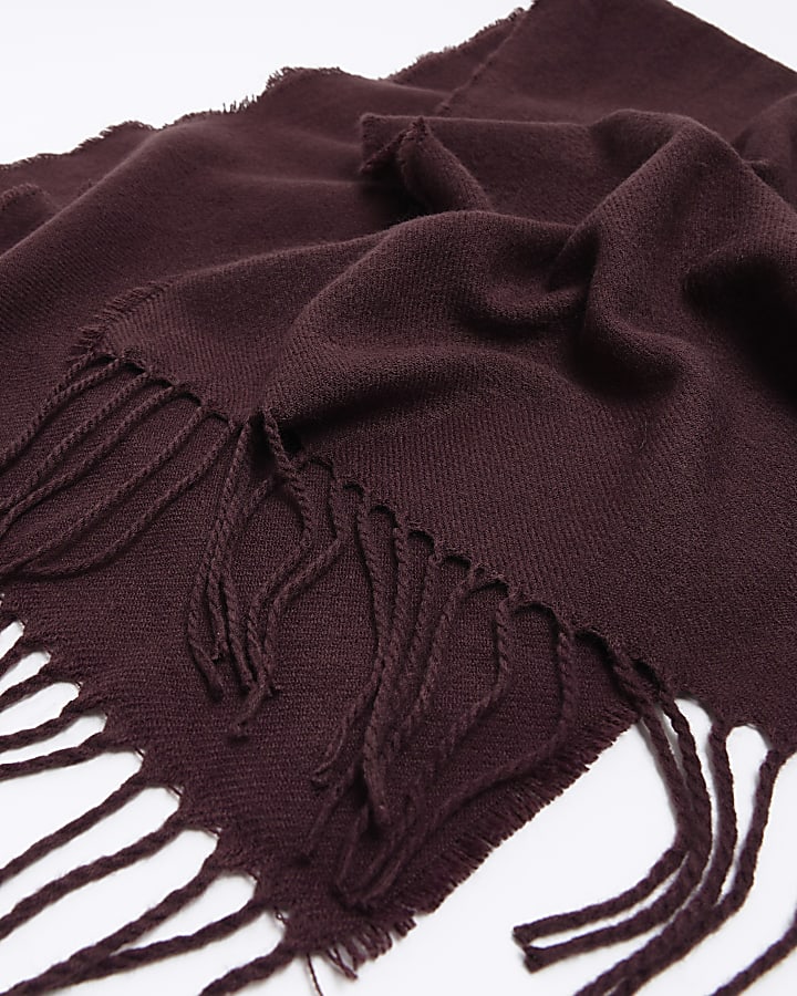 Purple plain scarf