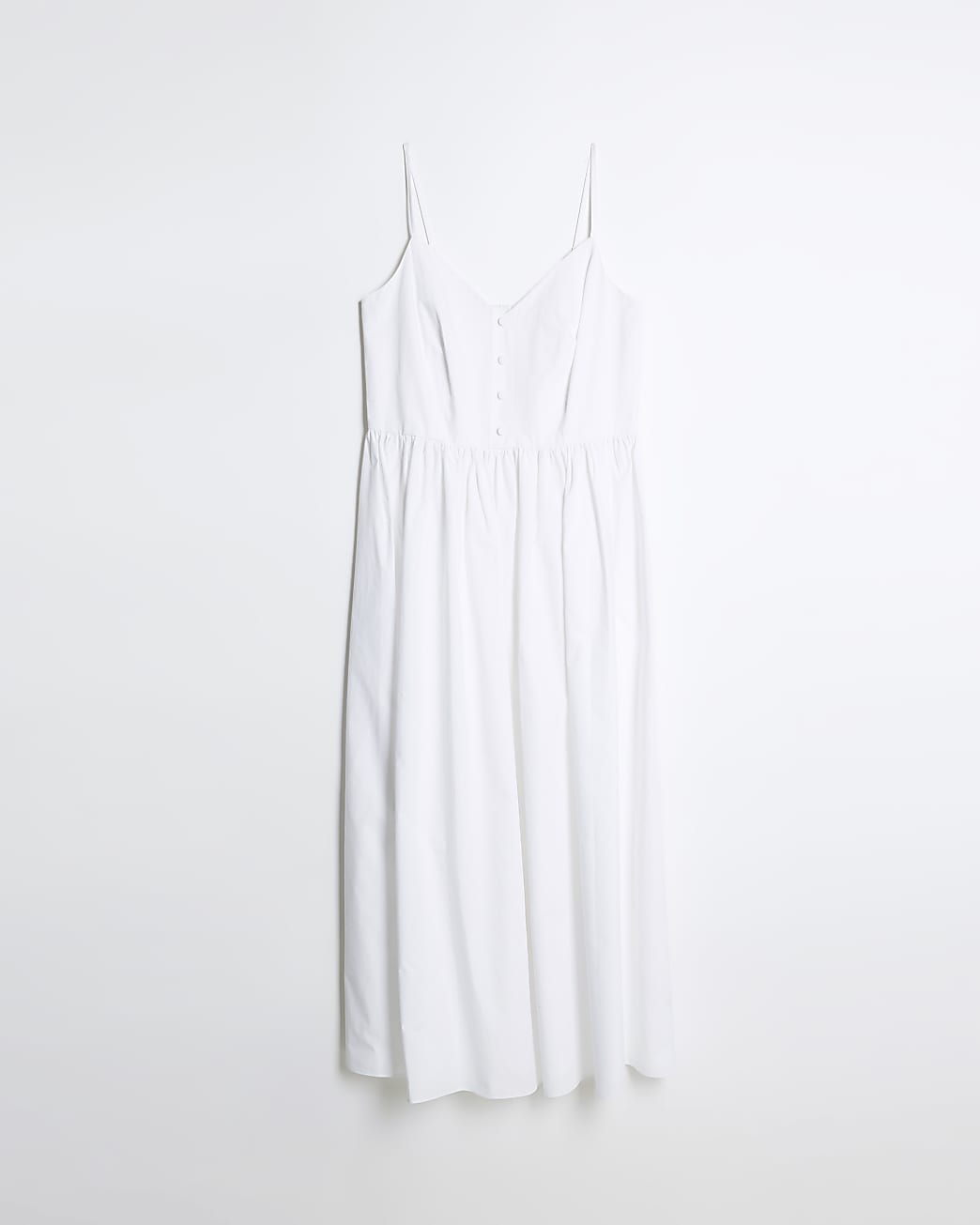 White skater midi dress