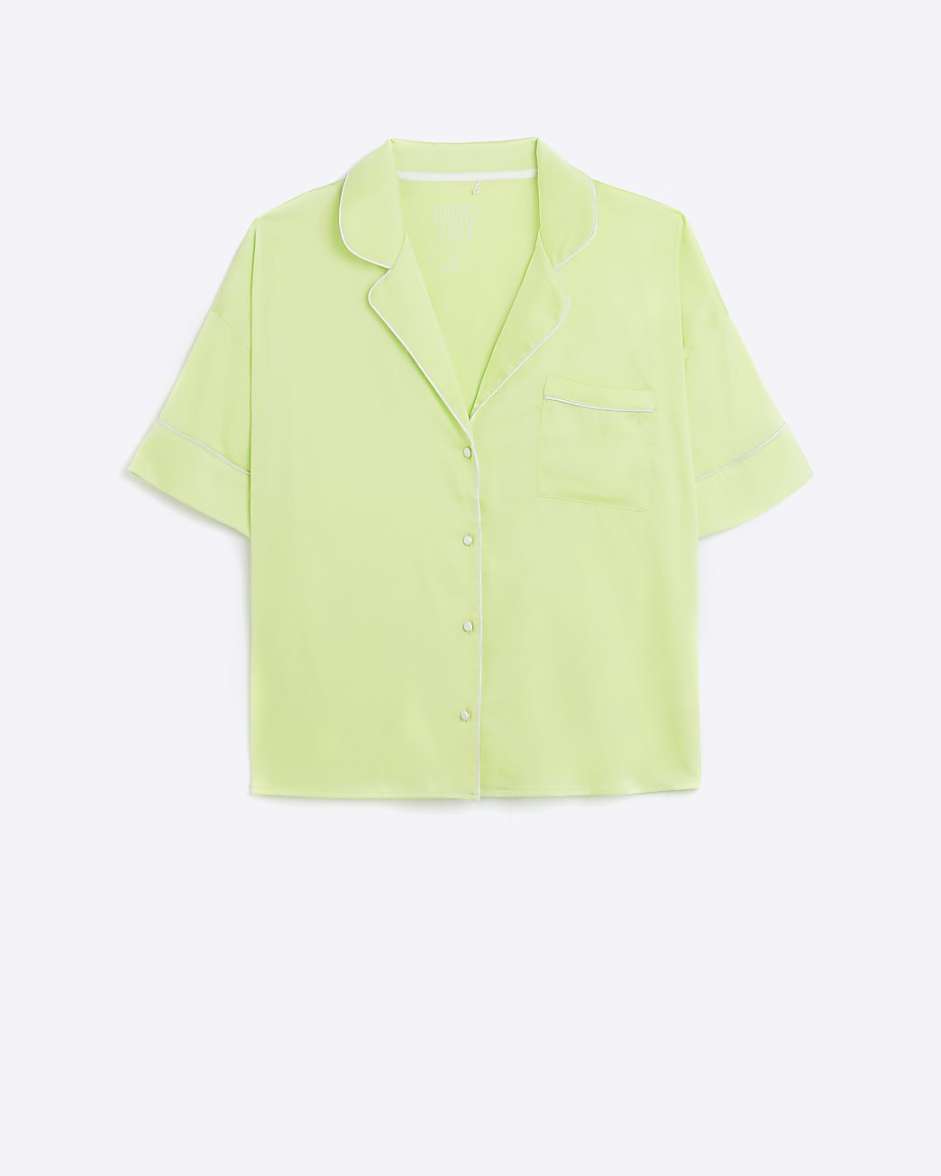 Green satin pyjama top