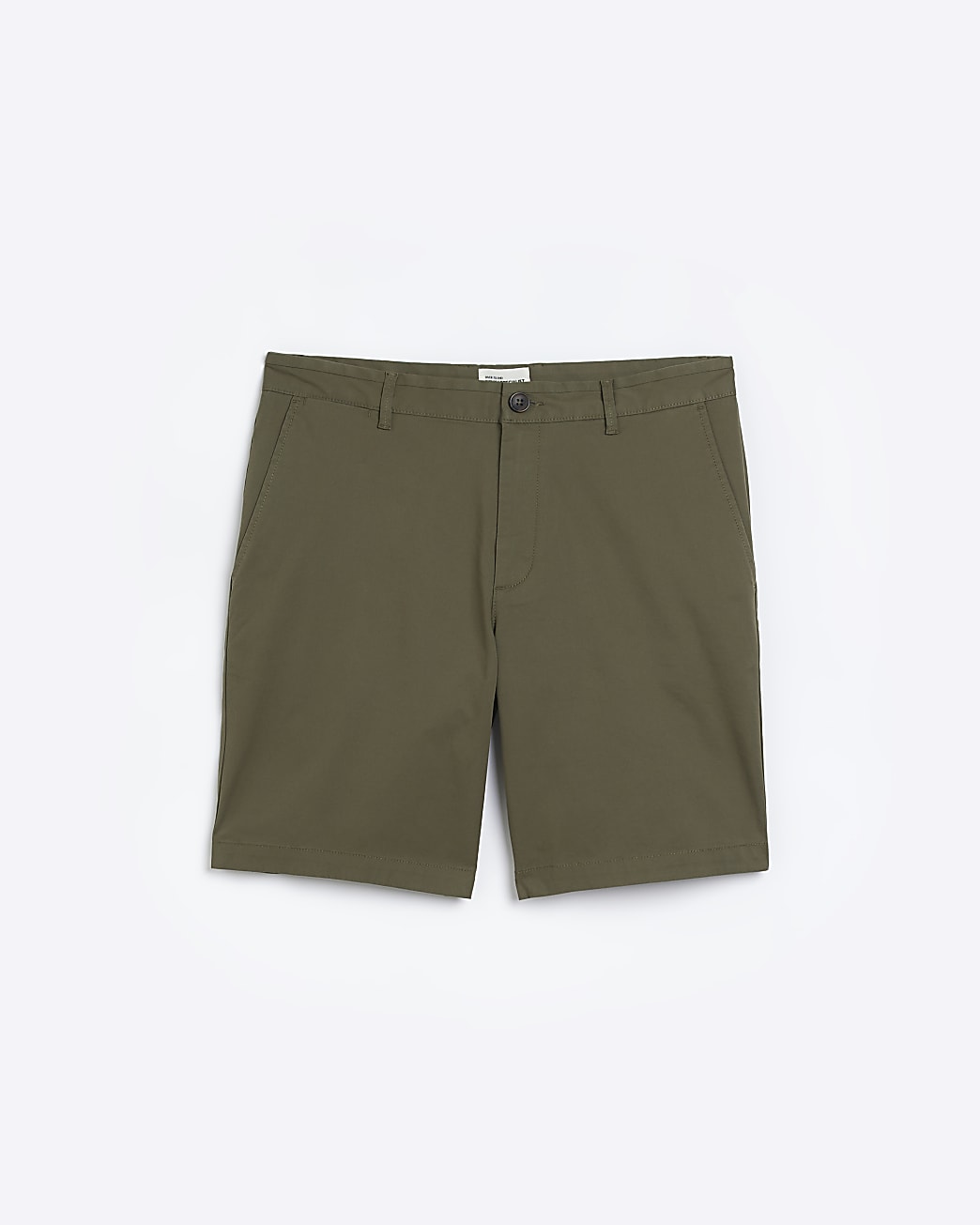 Green slim fit chino shorts