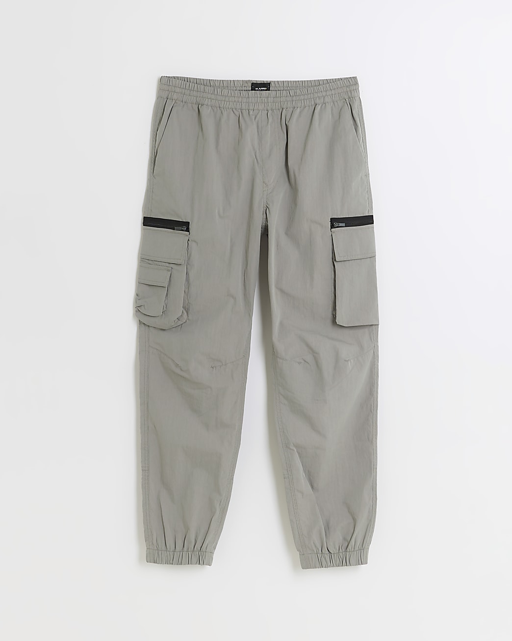 Grey regular fit cargo trousers