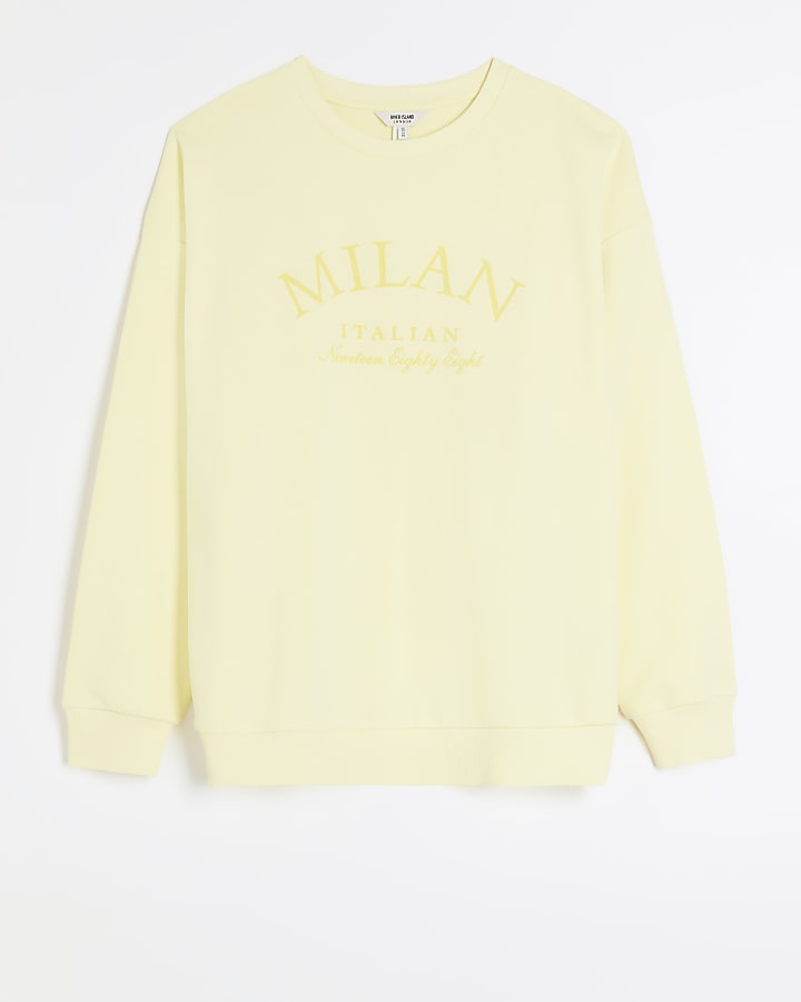 Yellow graphic oversized sweatshirt