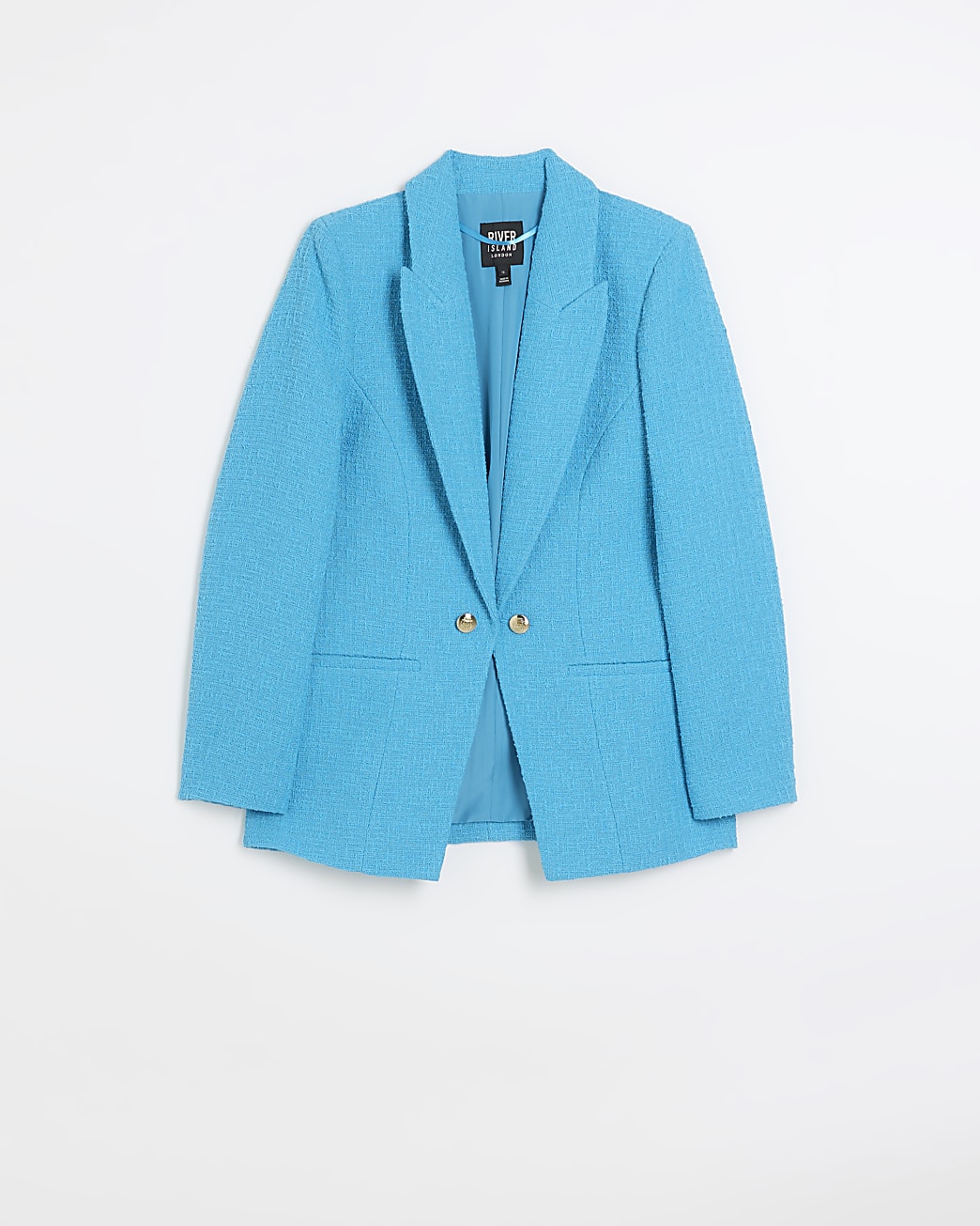 Blue boucle blazer