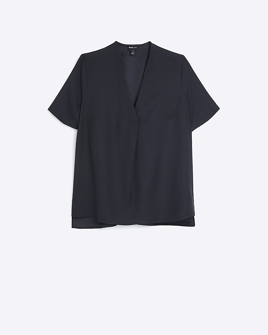Black v-neck short sleeve top