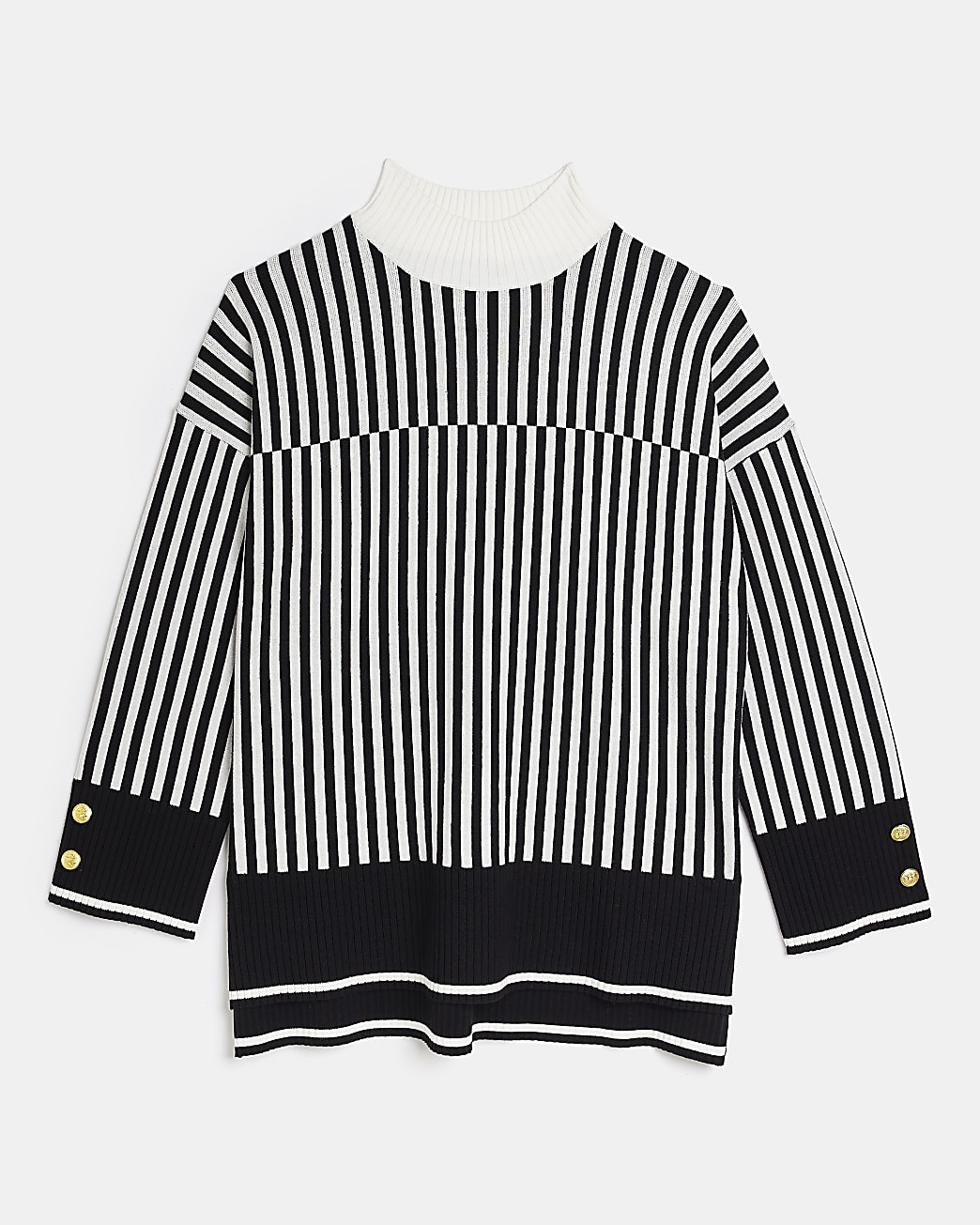 Plus black stripe long sleeve jumper
