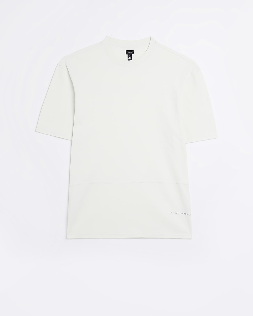Ecru regular fit stitch detail t-shirt