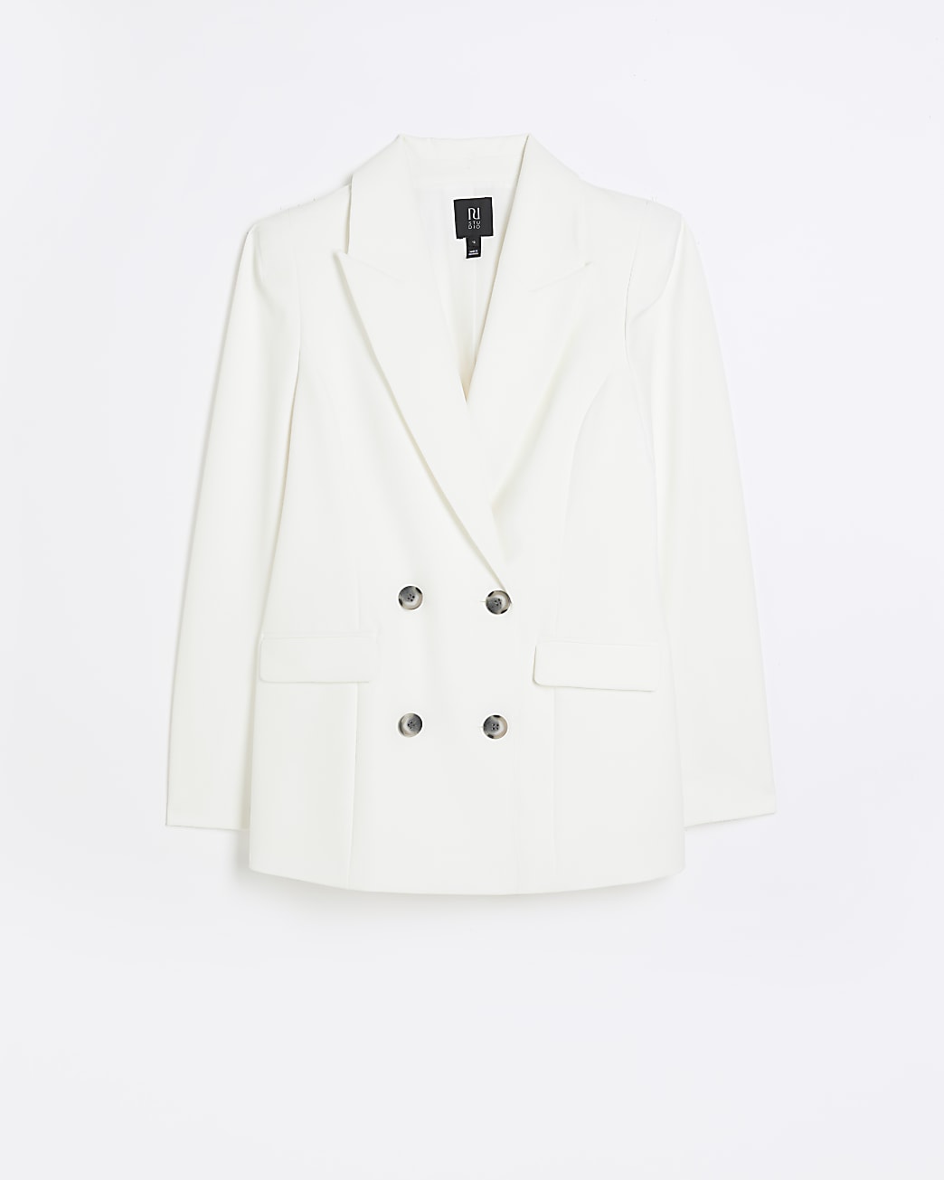 White RI Studio shoulder padded blazer