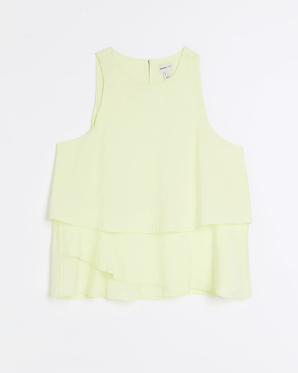 Green layered sleeveless top