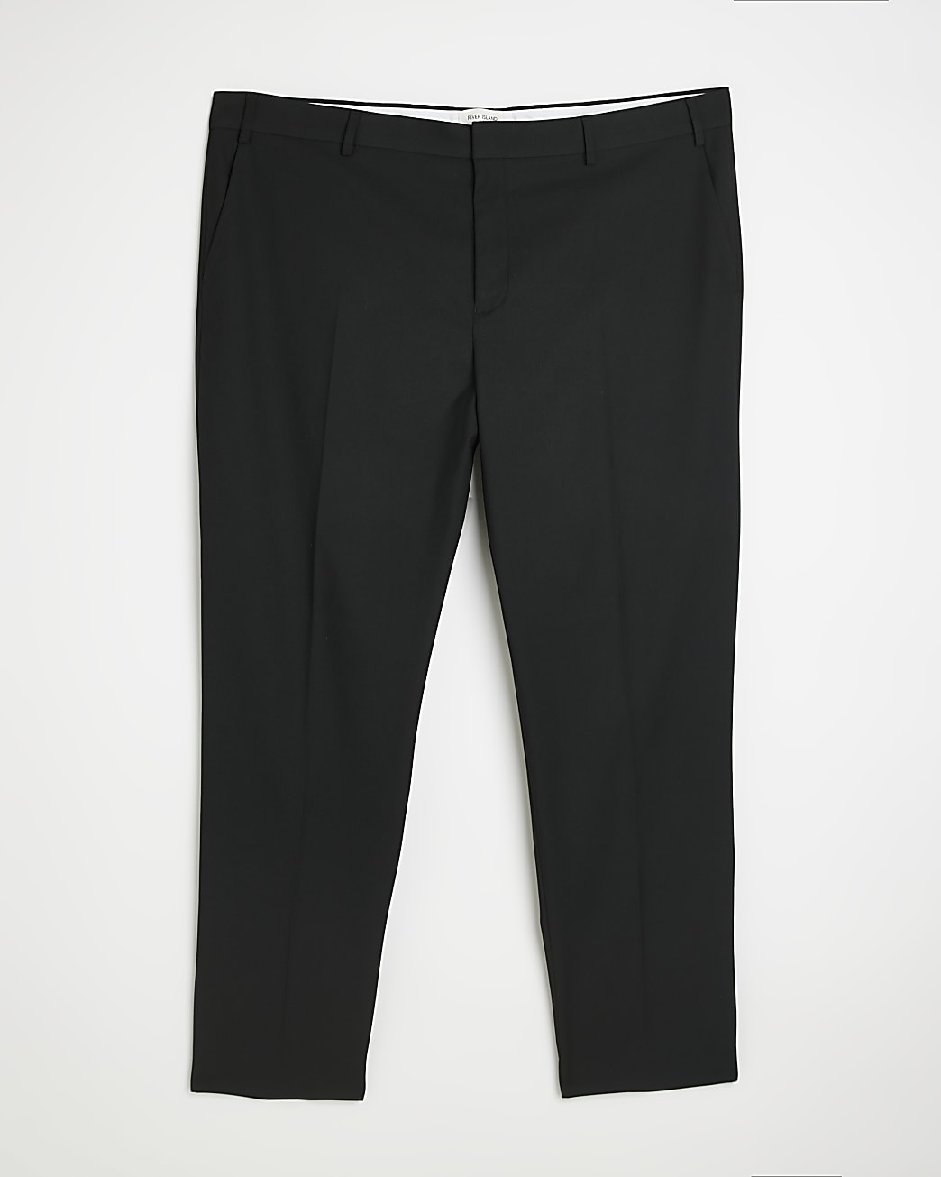 Big & Tall Black Slim fit Twill Suit Trousers