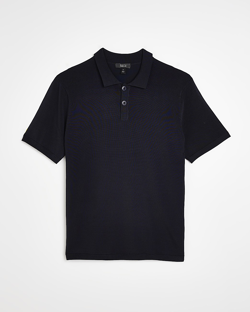 Navy RI Studio Regular fit knit polo shirt