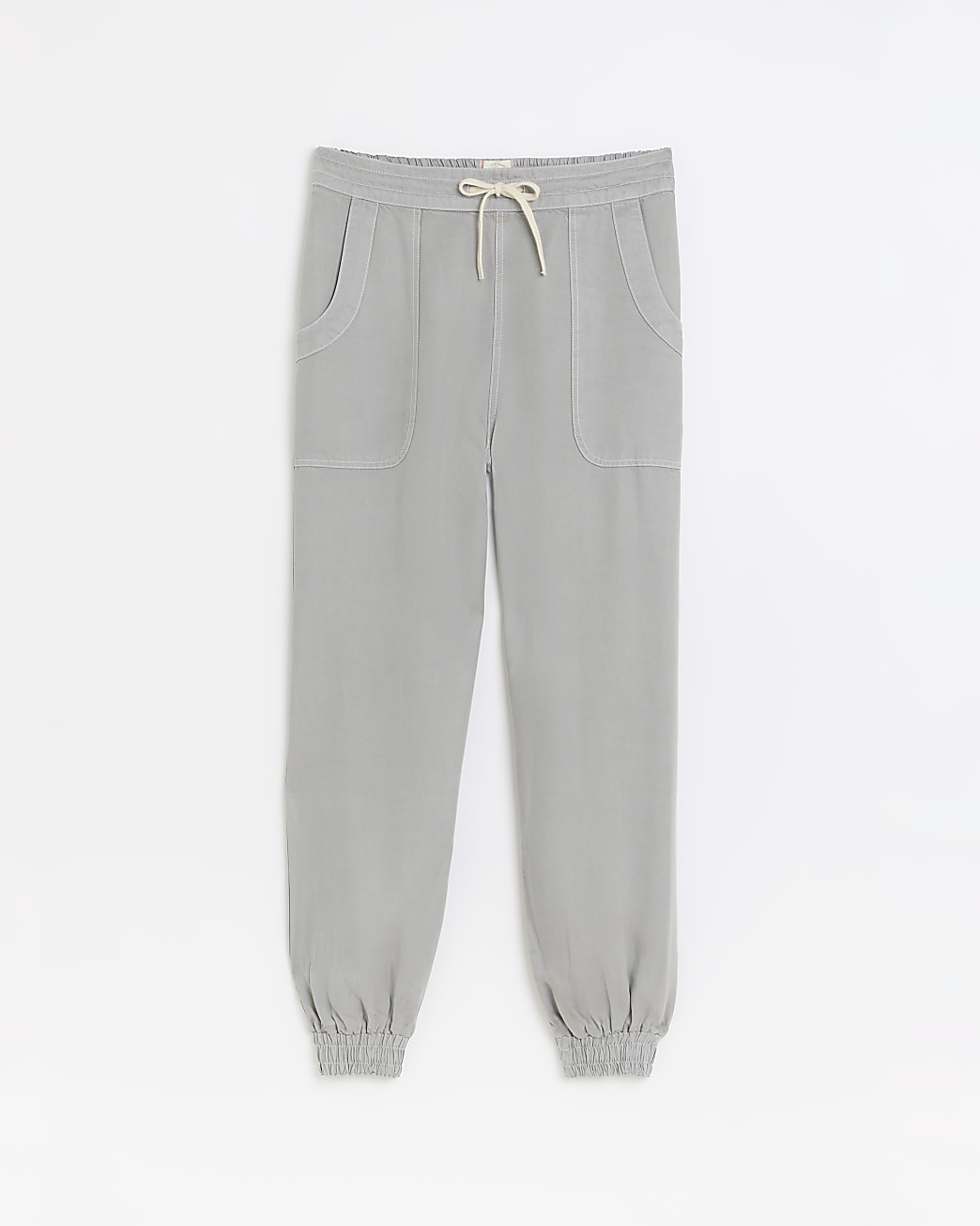 Grey cuffed joggers