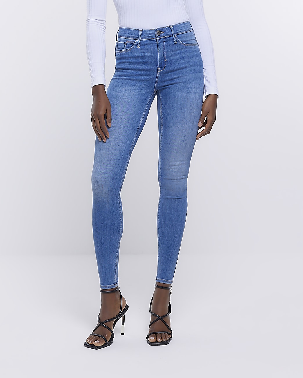 Blue Molly High Waisted sculpt skinny jeans