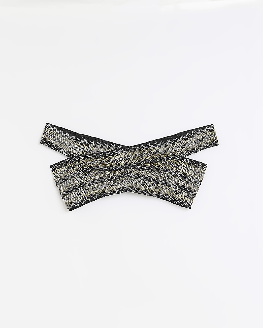 Black elastic bardot bikini top