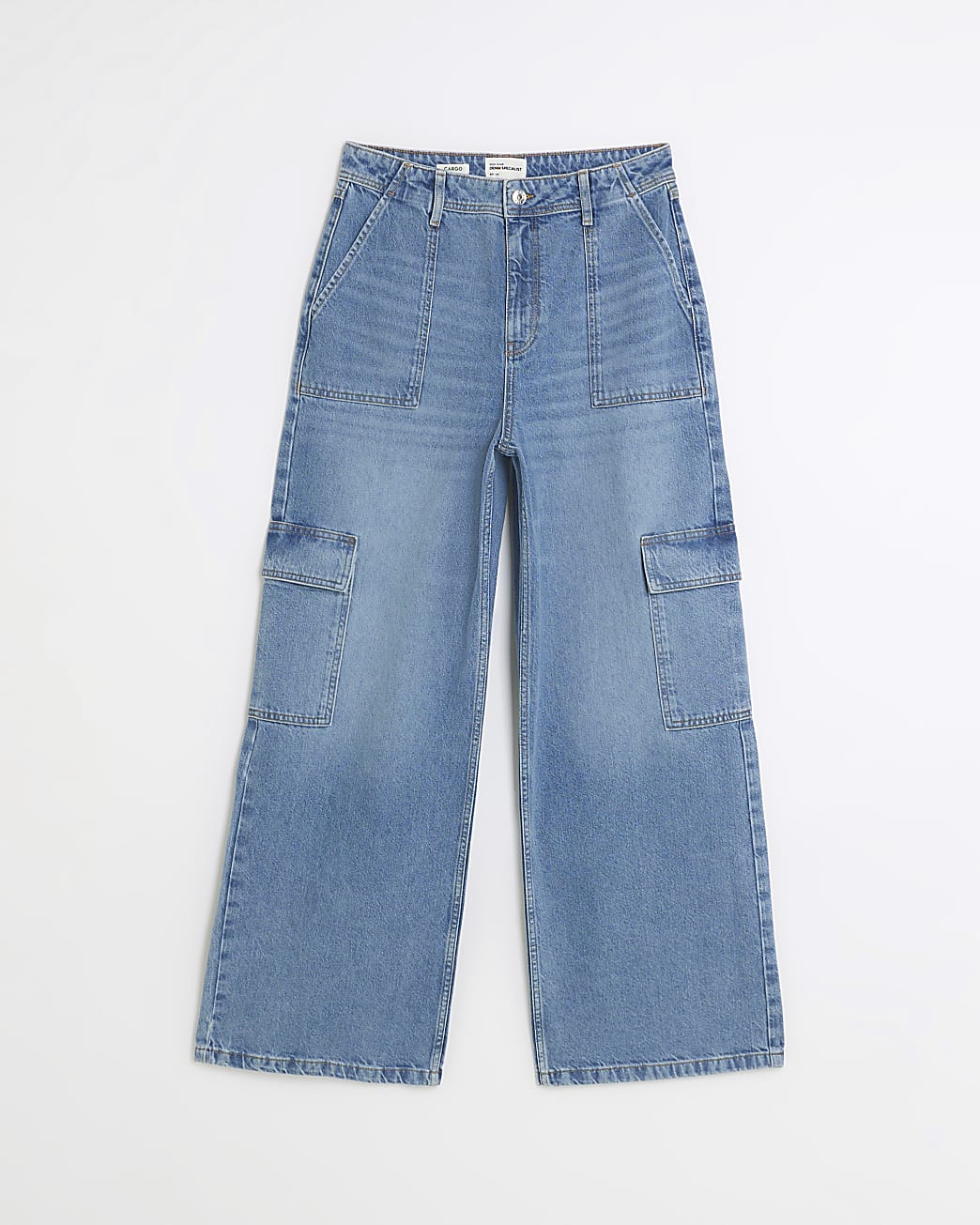 Denim wide leg jeans