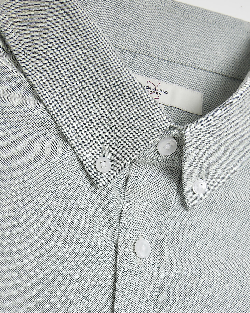 Light green slim fit oxford shirt