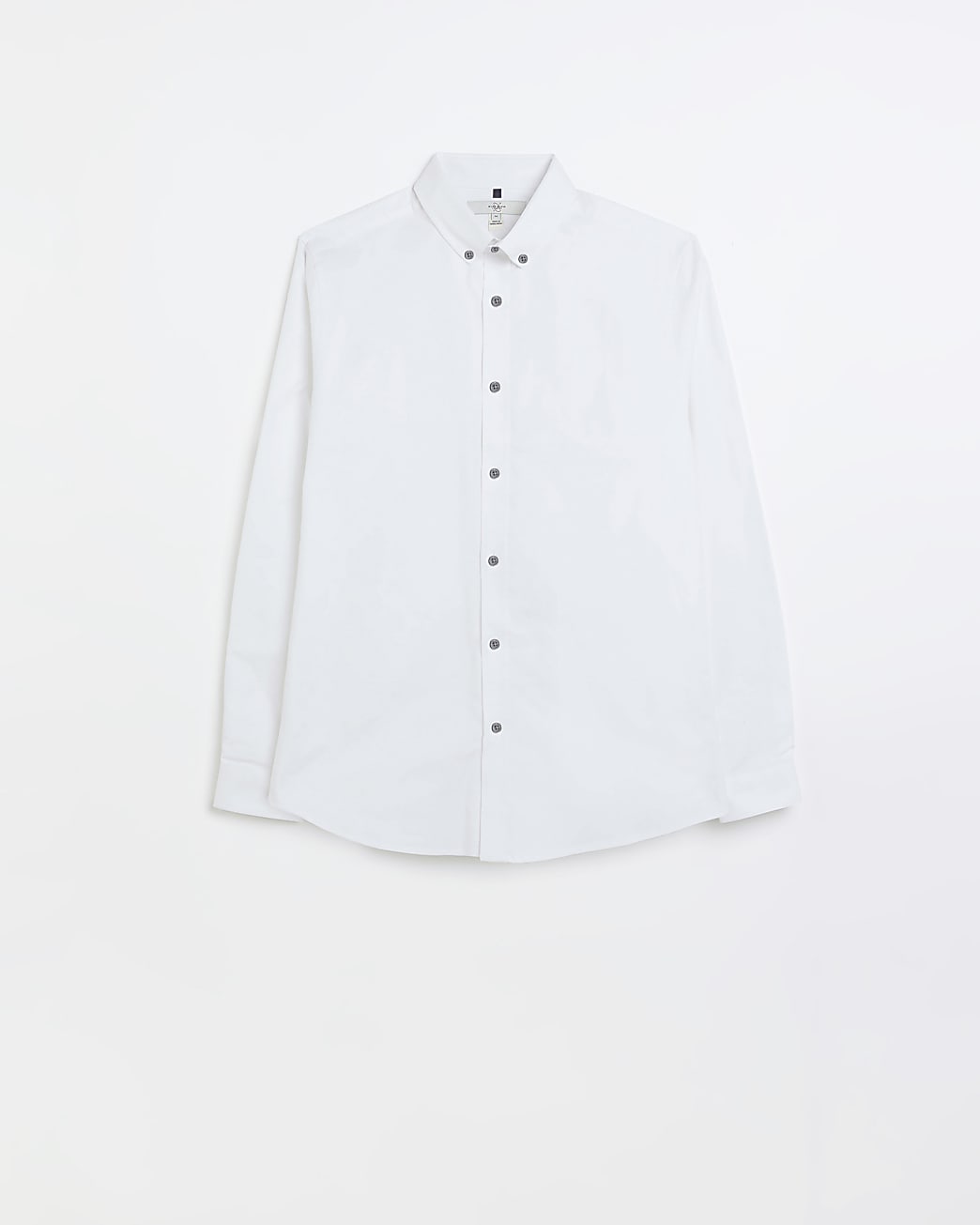 White Muscle fit long sleeve Shirt