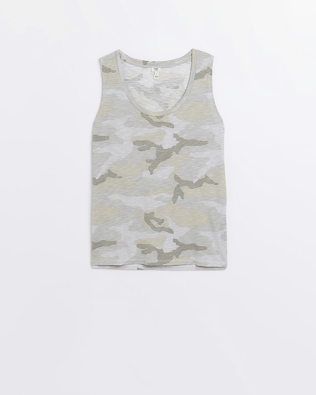 Khaki print vest top