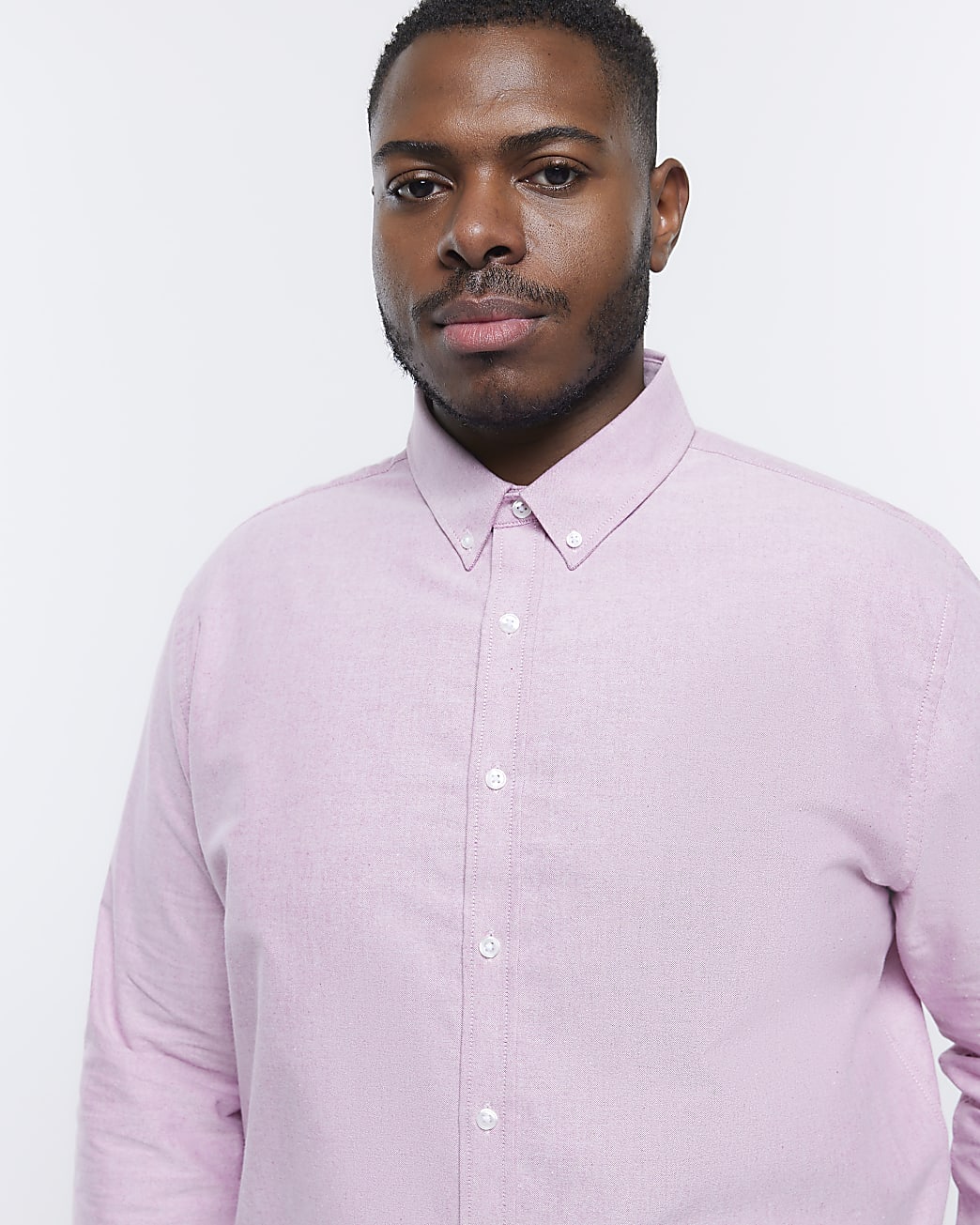 Big & Tall pink slim fit oxford shirt