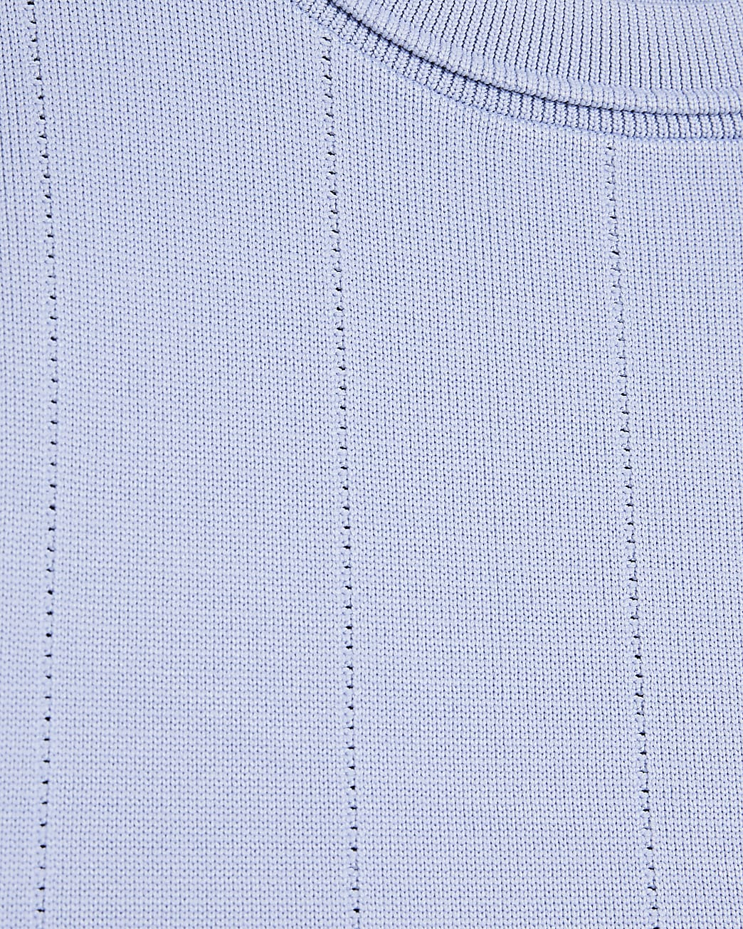 Blue muscle fit knitted t-shirt