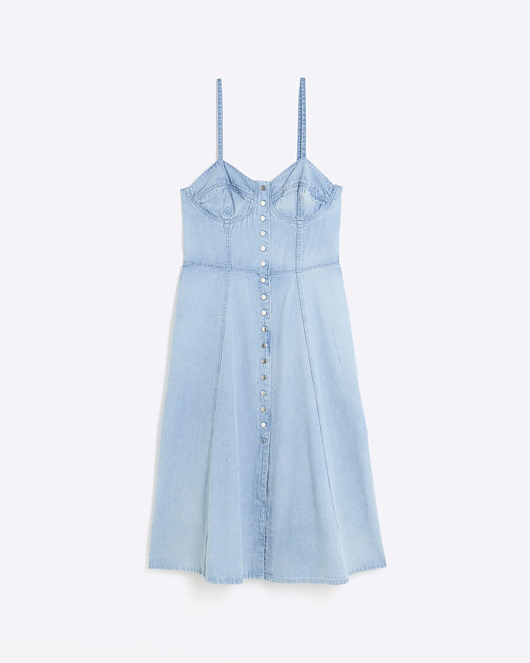 Denim button down midi dress