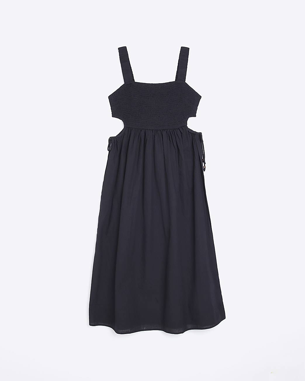 Black cut out detail beach maxi dress
