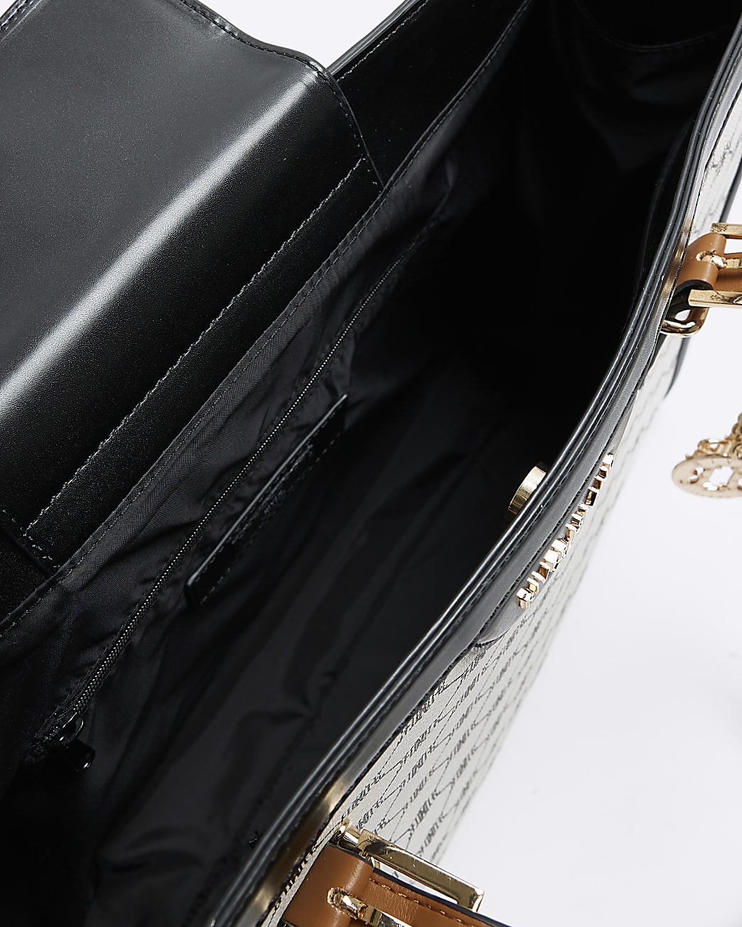 White monogram shopper bag
