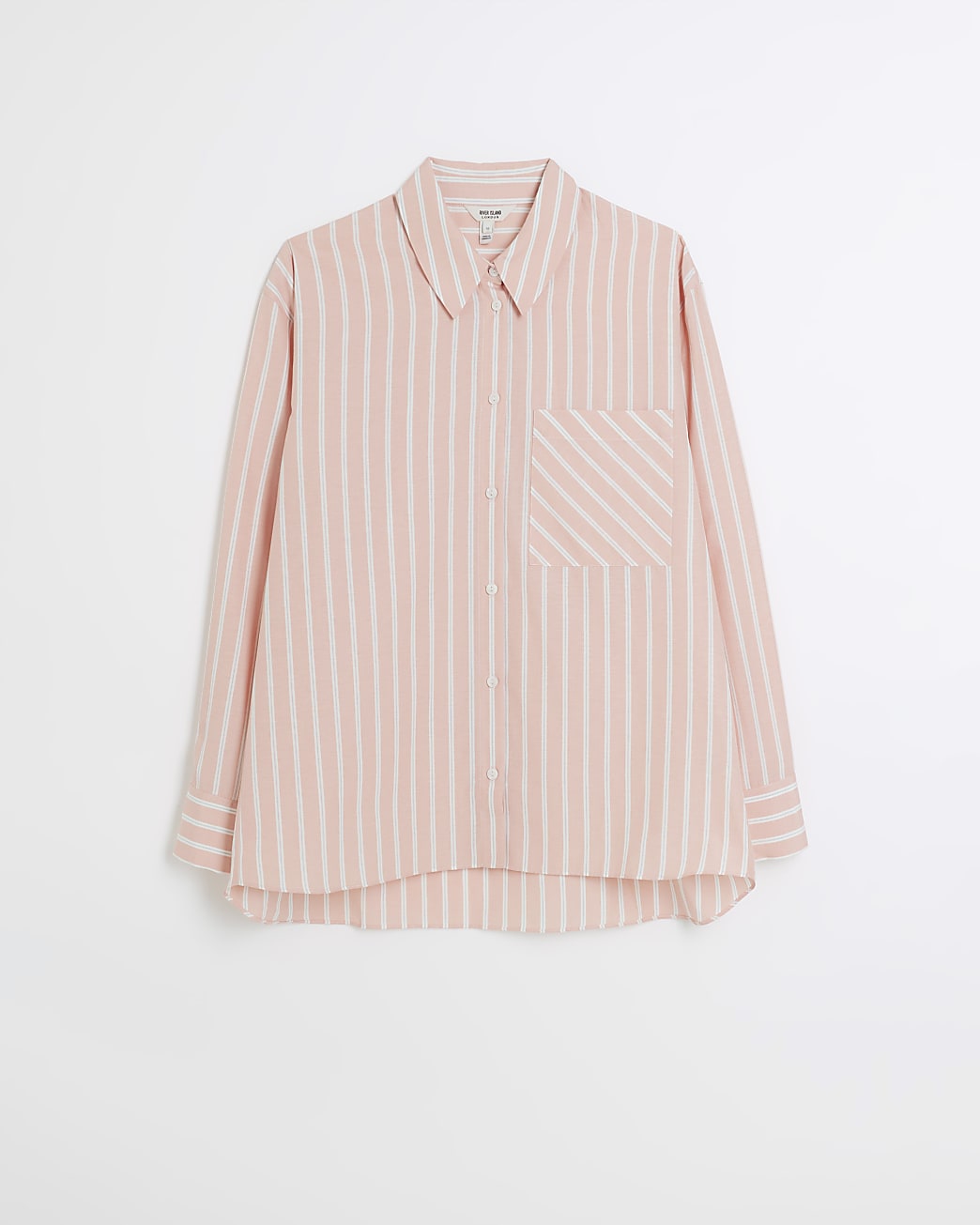 Pink poplin striped shirt