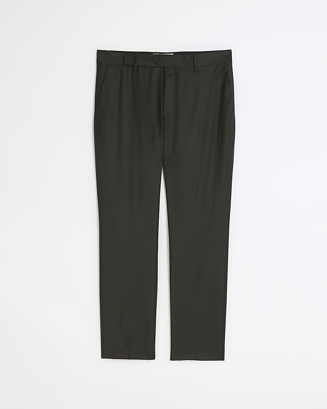 Brown slim fit wool premium suit trousers