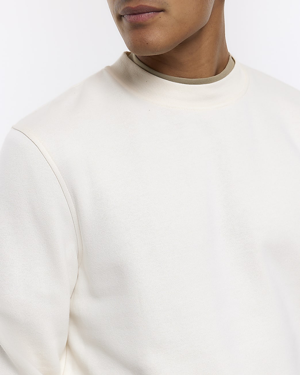 Ecru regular fit sweatshirt